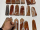 18 Pieces Natural Carnelian Four-Sided Points