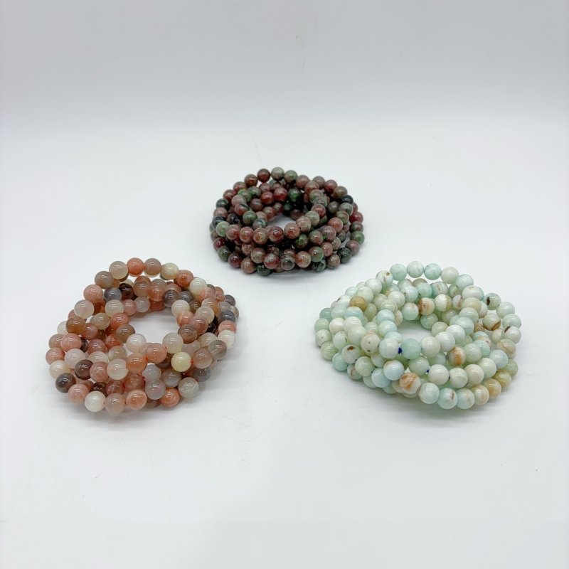 3 Types Bracelet Kashgar Garnet Hemimorphite Wholesale - Wholesale Crystals
