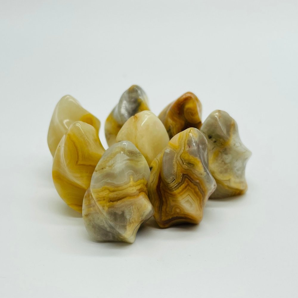 3 Types Mini Crystal Flame Carving Wholesale Howlite Crazy Agate -Wholesale Crystals