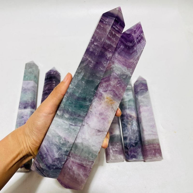 7 Pieces Fat Fluorite Tower -Wholesale Crystals