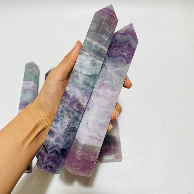 7 Pieces Fat Fluorite Tower -Wholesale Crystals