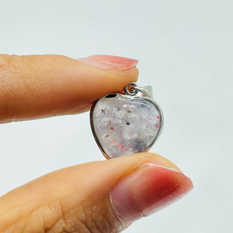 46 Pieces Cordierite Stone Heart Pendant -Wholesale Crystals