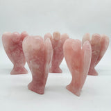 4in Large Rose Quartz Angel Carving Wholesale -Wholesale Crystals