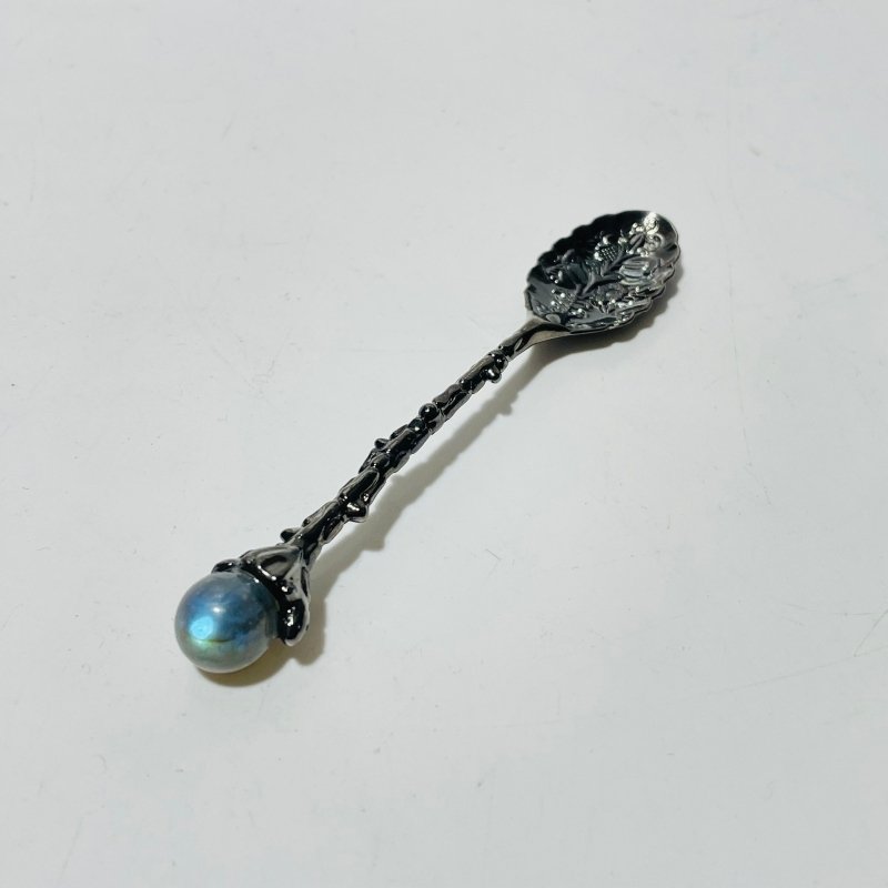 5 Colors Coffee Spoon With High Quality Labradorite Sphere Wholesale - Wholesale Crystals