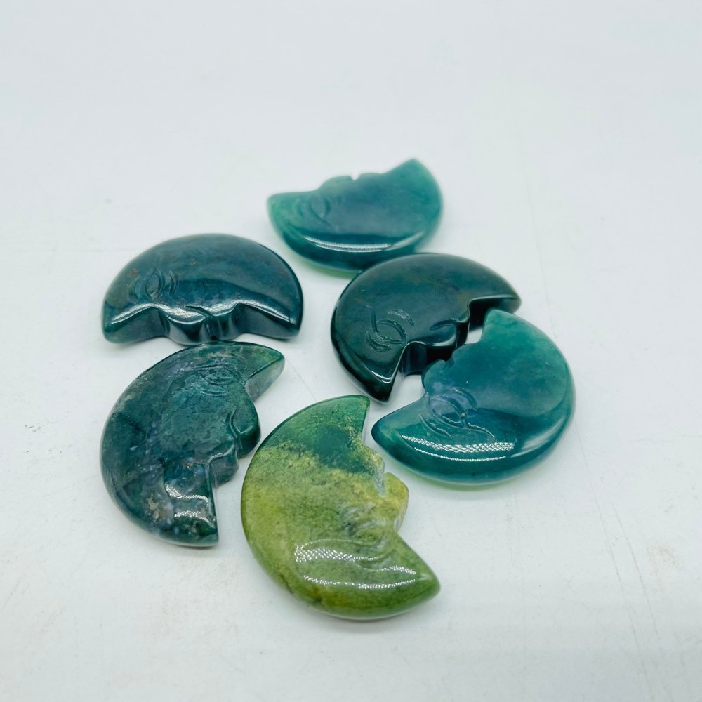 5 Types Moon Face Stone Crazy Agate & Labradorite Carving Wholesale -Wholesale Crystals