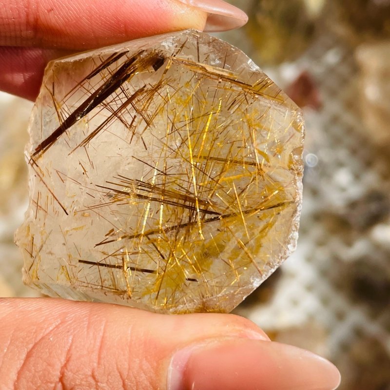 55 Pieces High Quality Gold Rutile Quartz Raw Stone - Wholesale Crystals