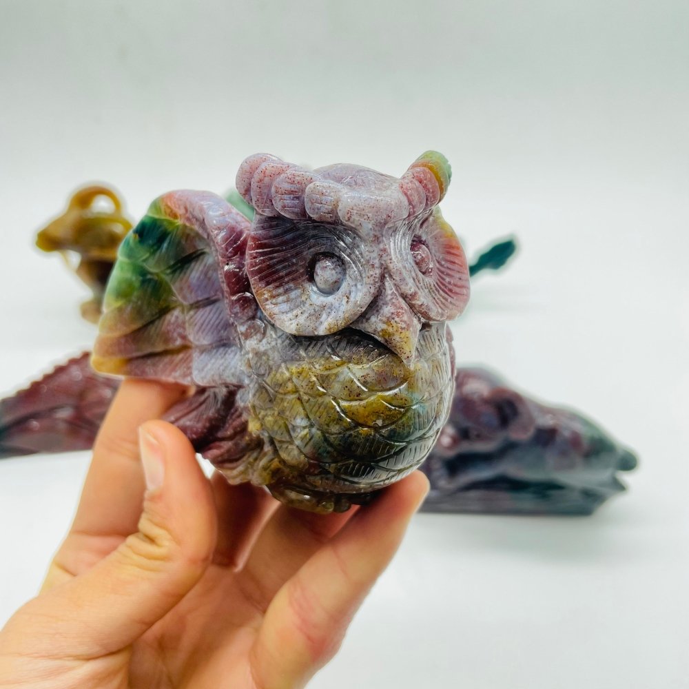 6 Pieces Beautiful Ocean Jasper Animals Carving -Wholesale Crystals