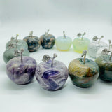 6 Types Chevron Amethyst&Labradorite Howlite Apple Carving Wholesale -Wholesale Crystals