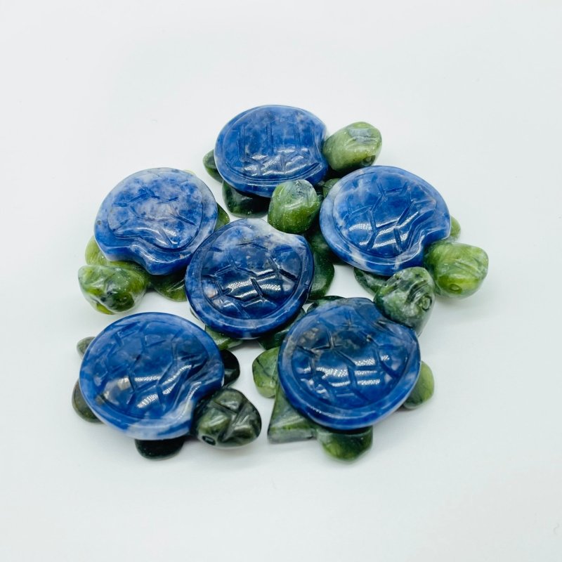 6 Types Turtle Carving Crystal Wholesale Tiger Eye Ocean Jasper - Wholesale Crystals