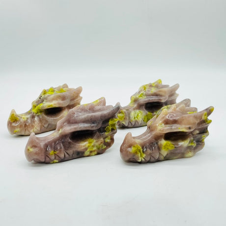 Peach Blossom Stone(Chinese name) Dragon Head Carving Wholesale -Wholesale Crystals