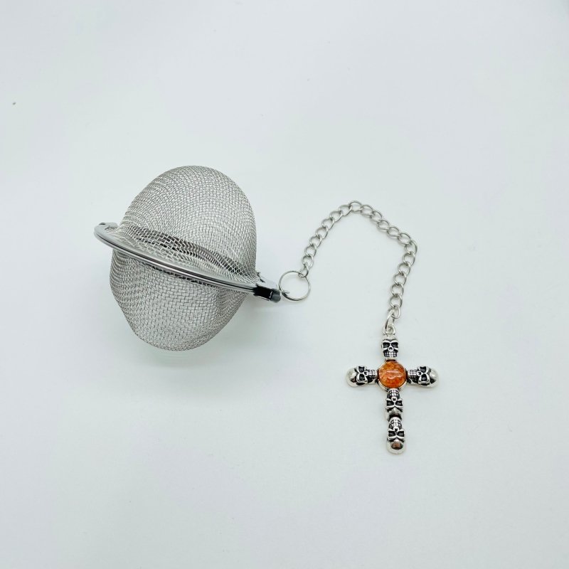 8 Types Crystal 304 Stainless Steel Tea Leak Proof Mesh Filter Wholesale Cross Wing Shape - Wholesale Crystals