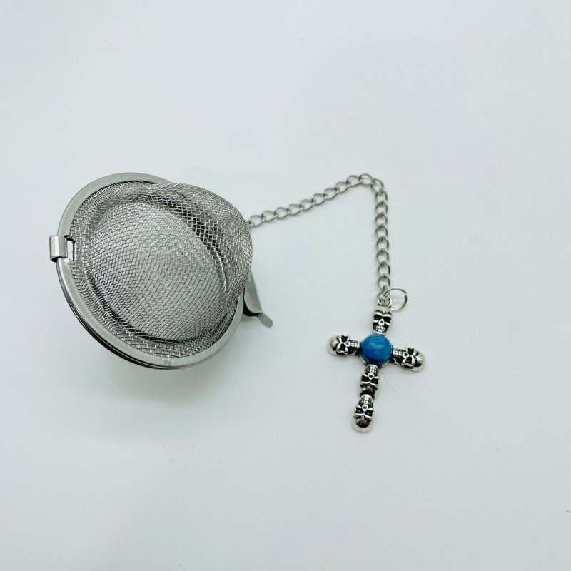 8 Types Crystal 304 Stainless Steel Tea Leak Proof Mesh Filter Wholesale Cross Wing Shape - Wholesale Crystals