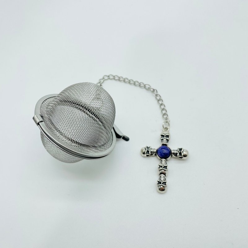 8 Types Crystal 304 Stainless Steel Tea Leak Proof Mesh Filter Wholesale Cross Wing Shape - Wholesale Crystals