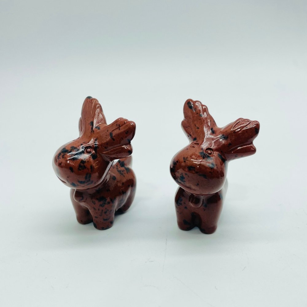 8Types Christmas Moose Carving Crystal Wholesale Lepidolite Pyrite -Wholesale Crystals