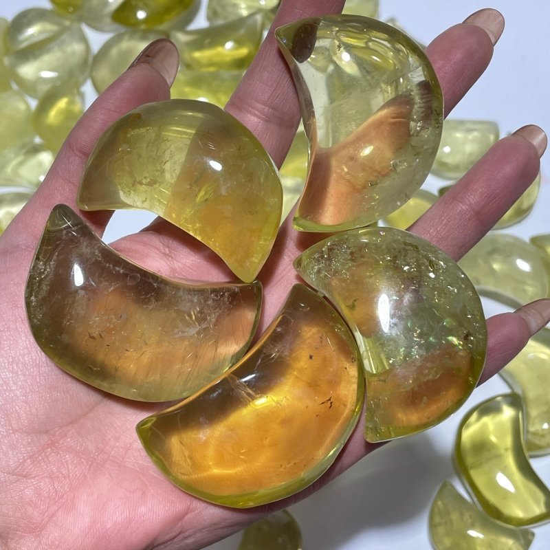 92 Pieces Citrine Moon Carving - Wholesale Crystals