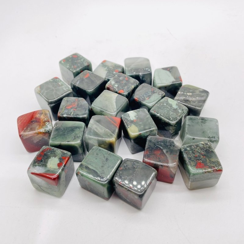 Africa Blood Stone Cube Tumbled Wholesale - Wholesale Crystals