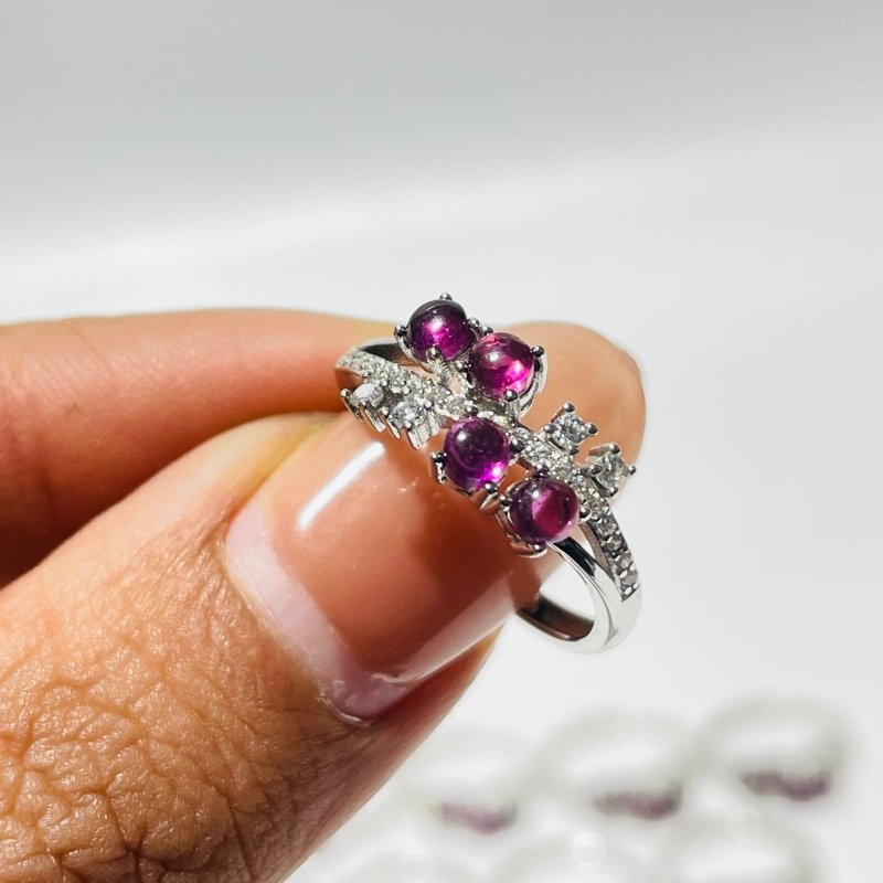 Beautiful Purple Garnet S925 Sterling Silver Ring Wholesale - Wholesale Crystals