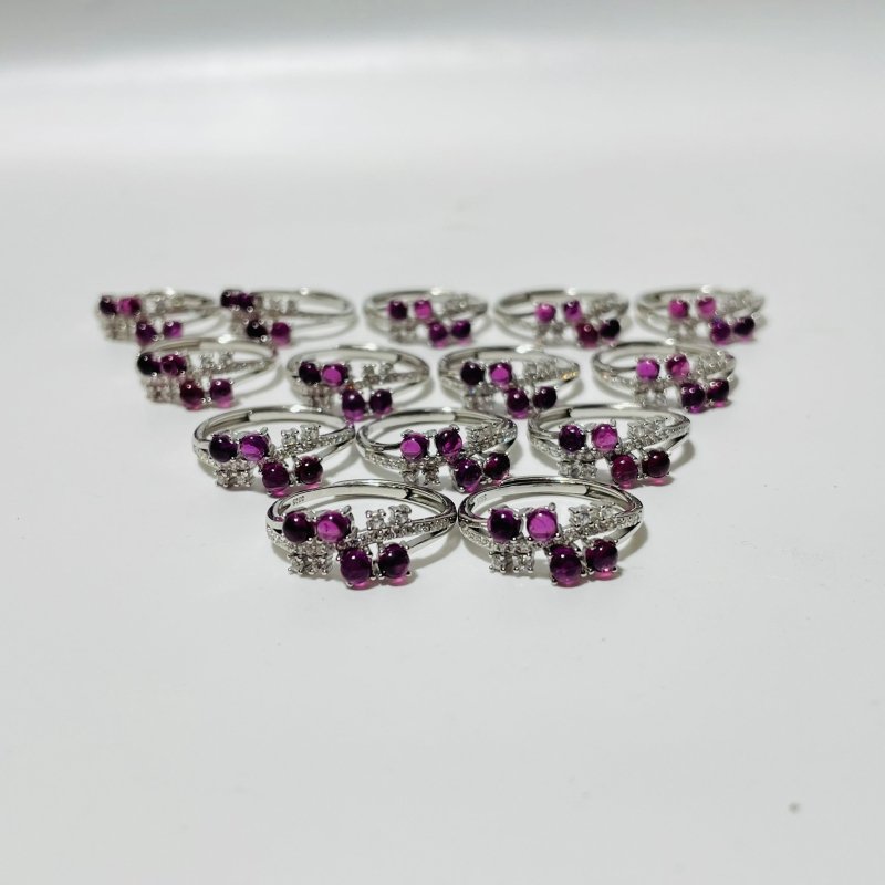 Beautiful Purple Garnet S925 Sterling Silver Ring Wholesale - Wholesale Crystals