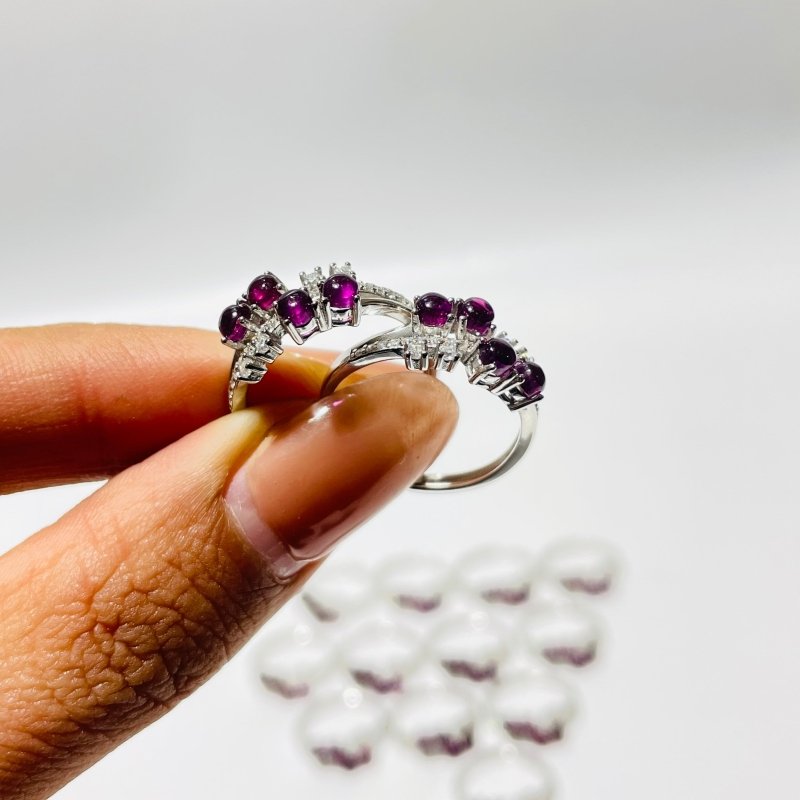 Beautiful Purple Garnet S925 Sterling Silver Ring Wholesale - Wholesale Crystals