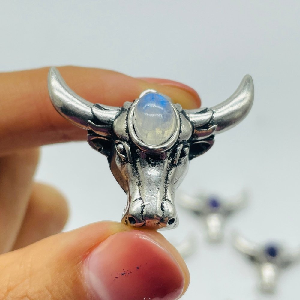 Cattle Head Pendant Wholesale Charoite Moonstone -Wholesale Crystals