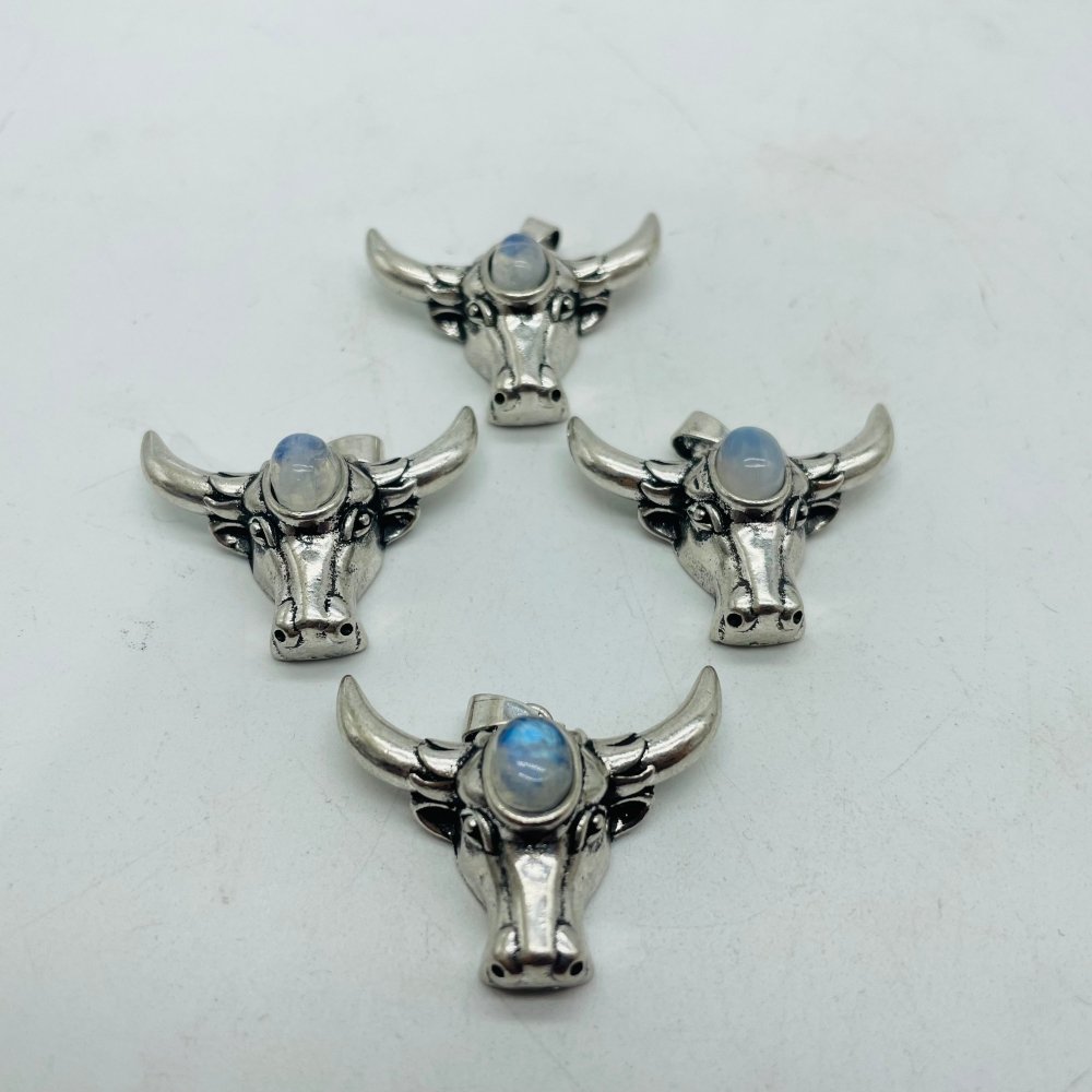 Cattle Head Pendant Wholesale Charoite Moonstone -Wholesale Crystals