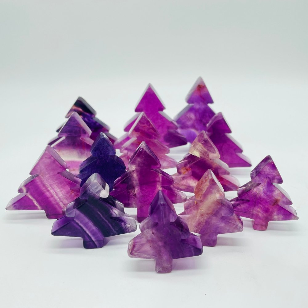 Dark Purple Fluorite Pine Tree Christmas Tree Wholesale -Wholesale Crystals