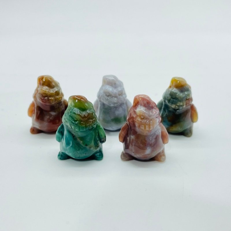 Demon Person Boo Carving Wholesale Ocean Jasper Green Aventurine - Wholesale Crystals