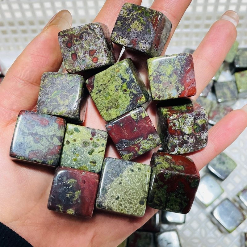 Dragon Blood Stone Cube Tumbled Wholesale - Wholesale Crystals