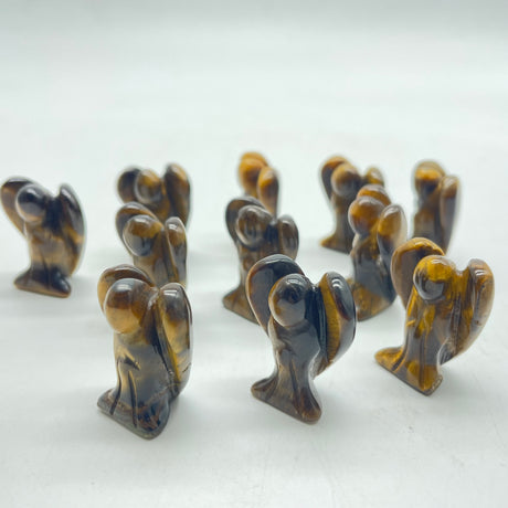 Yellow Tiger Eye Angel Pendant Carving Wholesale -Wholesale Crystals