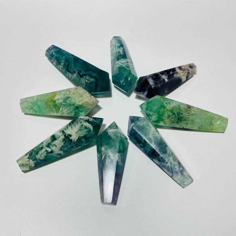 Feather Fluorite Scepter Point Magic Wand Wholesale 2.3 - 4inch - Wholesale Crystals