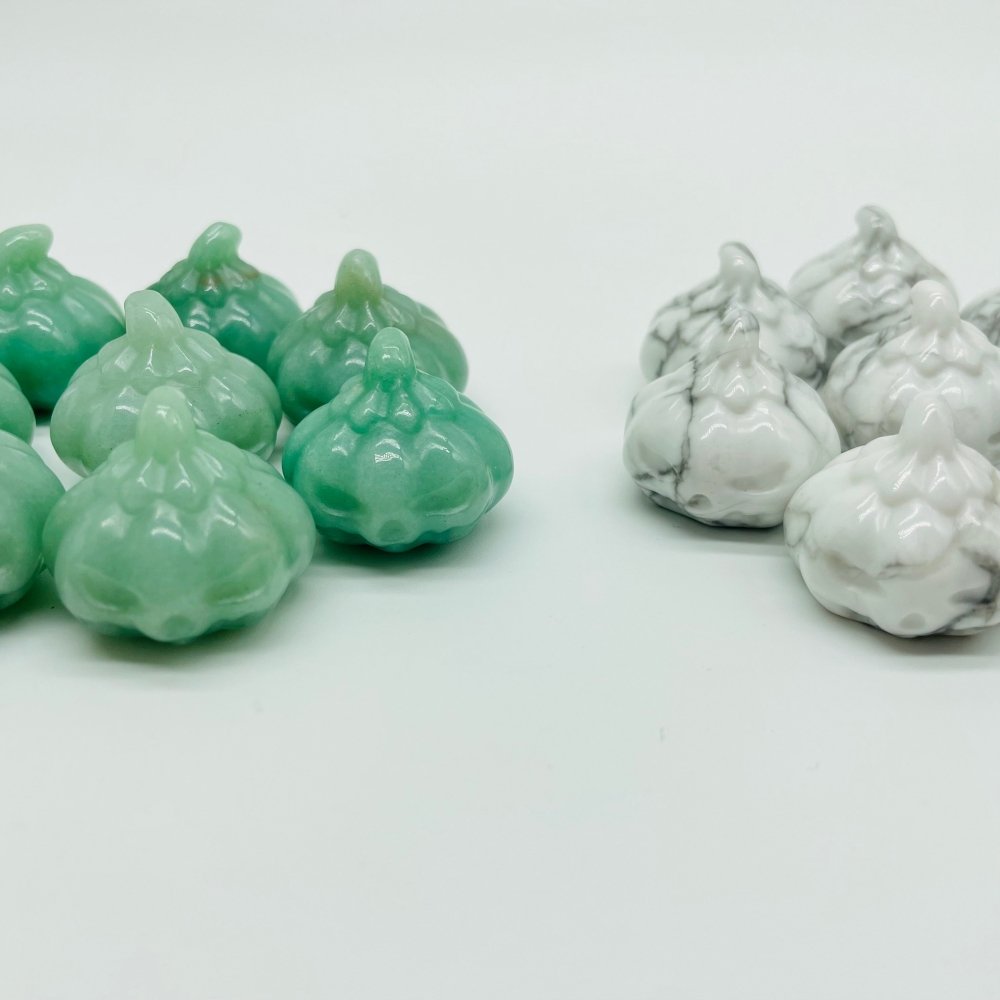 Green Aventurine & Howlite Halloween Pumpkin Carving Wholesale -Wholesale Crystals