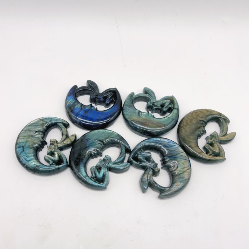 High Quality Labradorite Moon Fairy Carystal Carving Wholesale - Wholesale Crystals