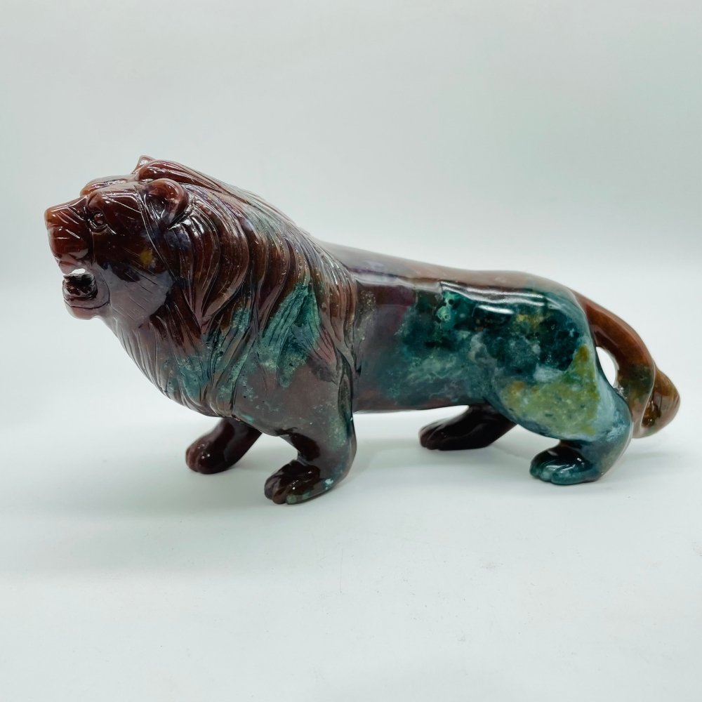 High Quality Ocean Jasper Lion Carving -Wholesale Crystals