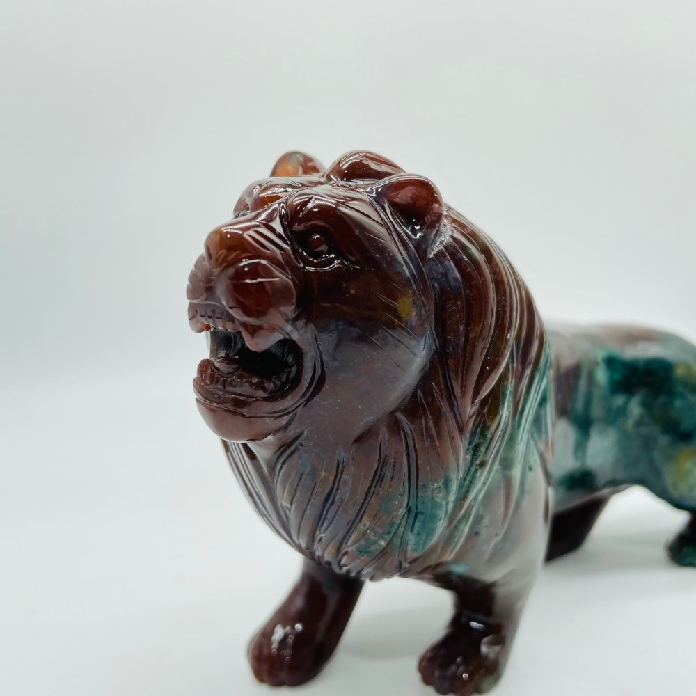 High Quality Ocean Jasper Lion Carving -Wholesale Crystals