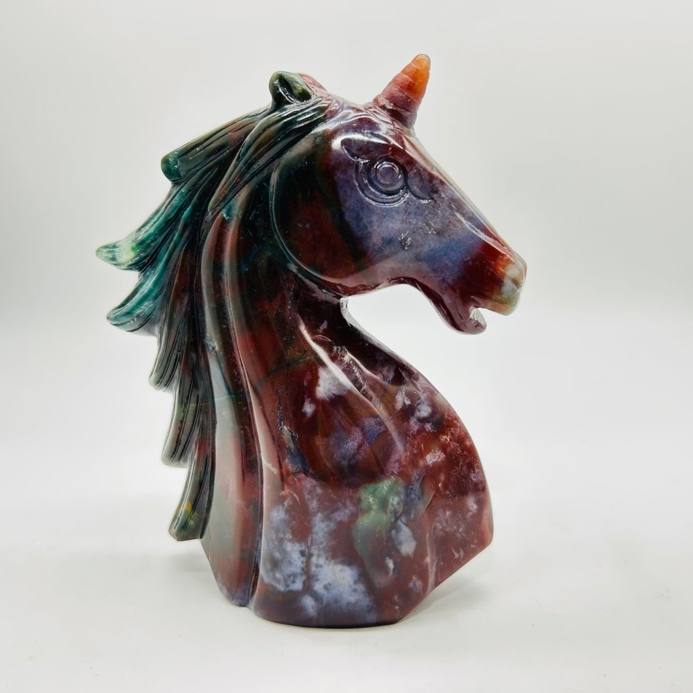 High Quality Ocean Jasper Unicorn Carving -Wholesale Crystals