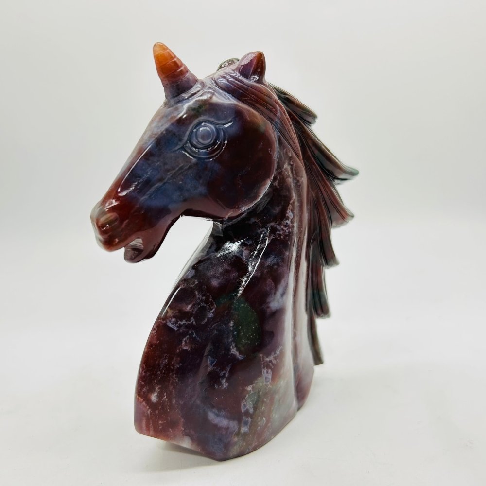 High Quality Ocean Jasper Unicorn Carving -Wholesale Crystals