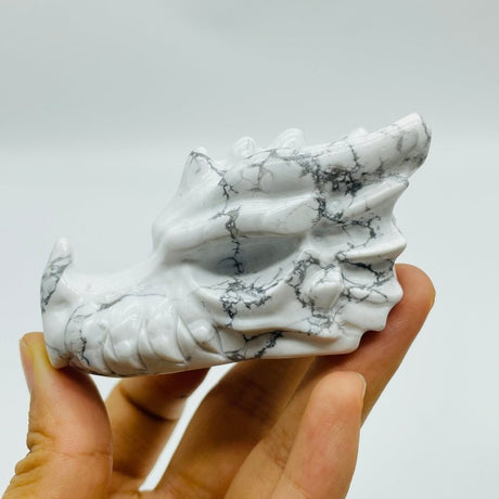 Howlite Dragon Head Carving Wholesale -Wholesale Crystals
