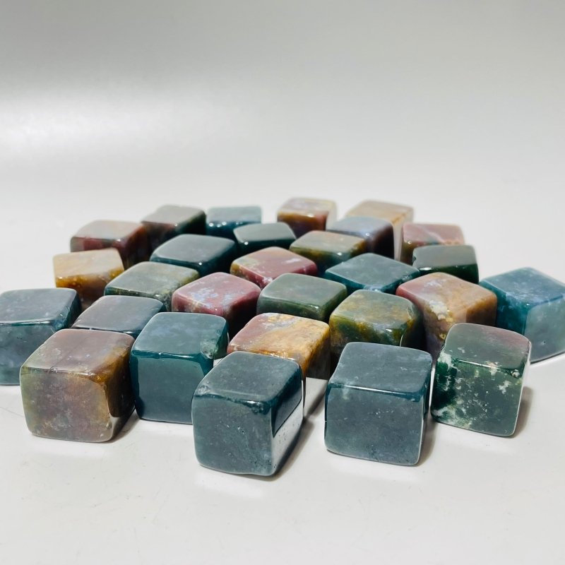 India Agate Cube Tumbled Wholesale - Wholesale Crystals