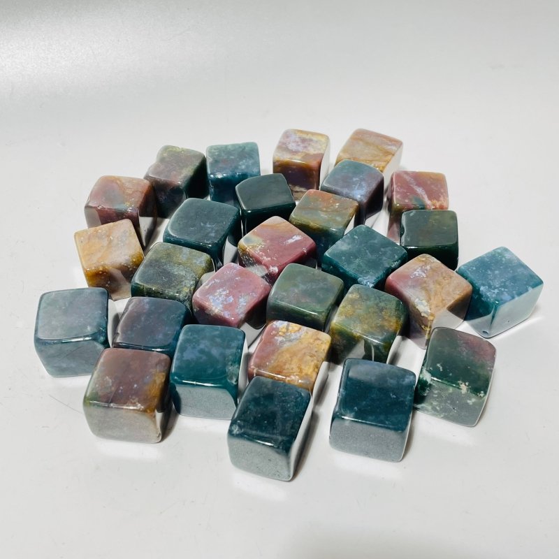 India Agate Cube Tumbled Wholesale - Wholesale Crystals