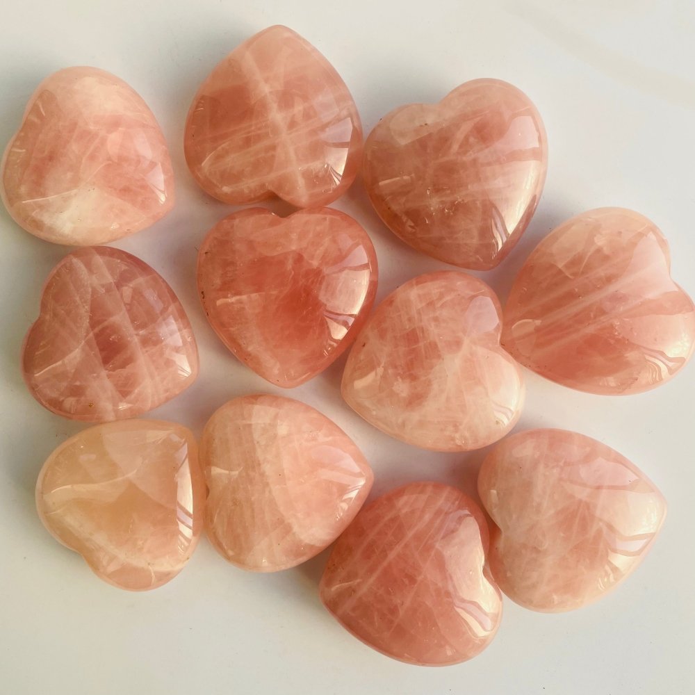 Large Pink Rose Quartz Heart 1.8in(4.5cm) Wholesale -Wholesale Crystals