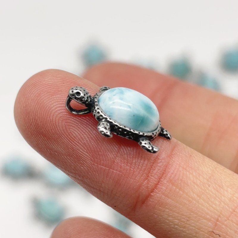 Larimar Mini Turtle Pendant Crystal Wholesale - Wholesale Crystals