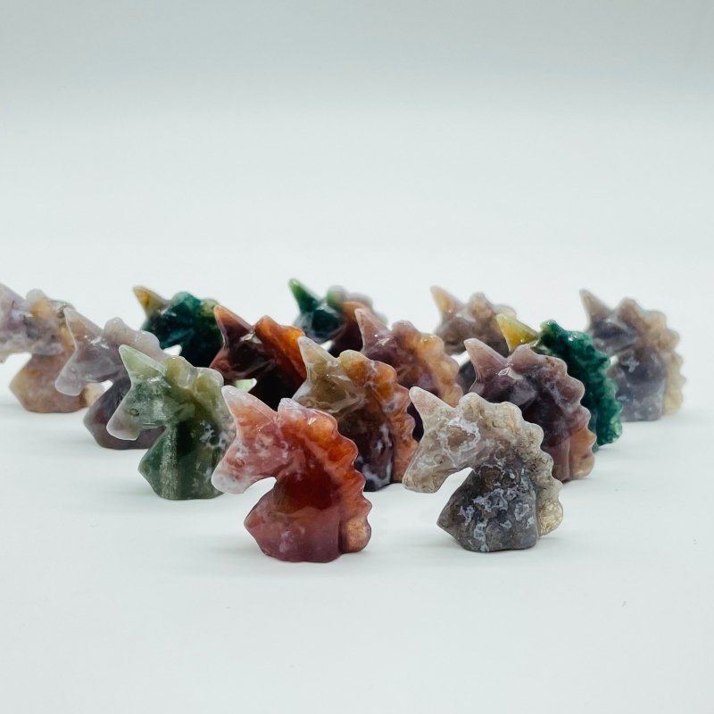 Mini Ocean Jasper Unicorn Carving Wholesale - Wholesale Crystals