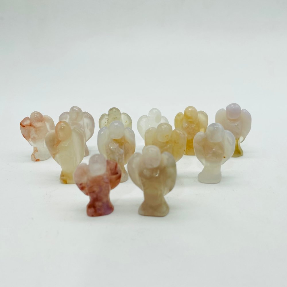Mini Sakura Flower Agate Angel Carving Wholesale -Wholesale Crystals