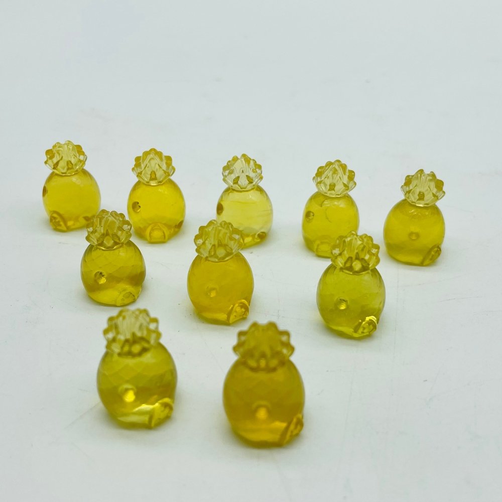 Mini Yellow Fluorite Pineapple House Carving Wholesale -Wholesale Crystals