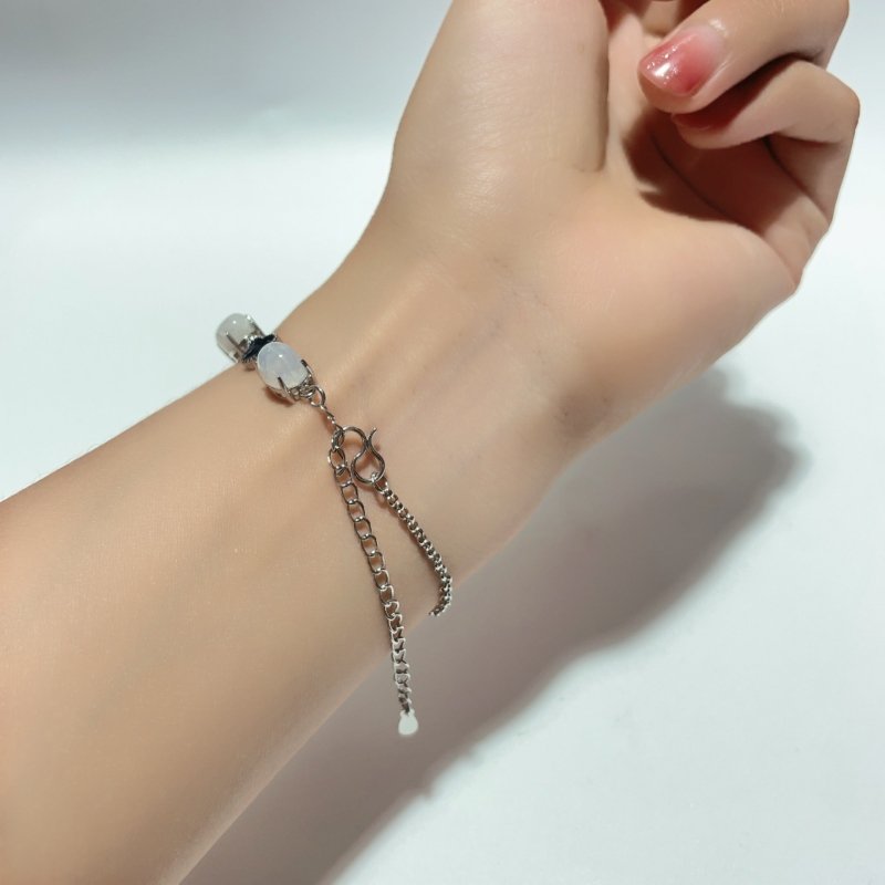 Moonstone Cute Four Leaf Clover Lucky Bracelets Crystal Wholesale -Wholesale Crystals