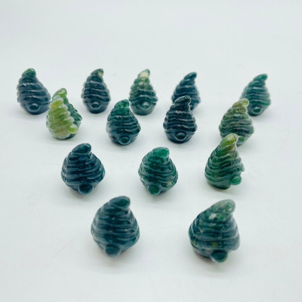 Moss Agate Goblin Hat Carving Crystal Wholesale -Wholesale Crystals