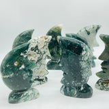 Moss Agate Moon Face Carving Wholesale -Wholesale Crystals