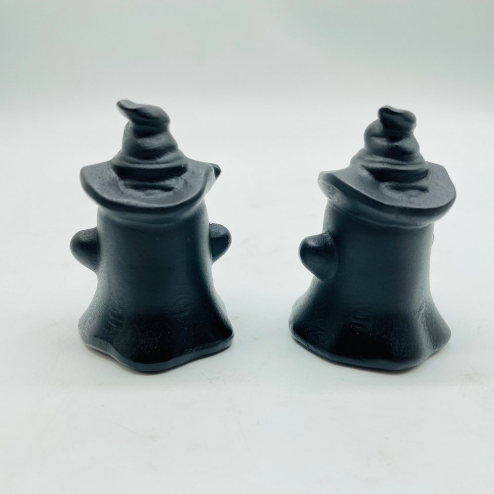 Obsidian Ghost With Wizard Hat Carving Wholesale -Wholesale Crystals
