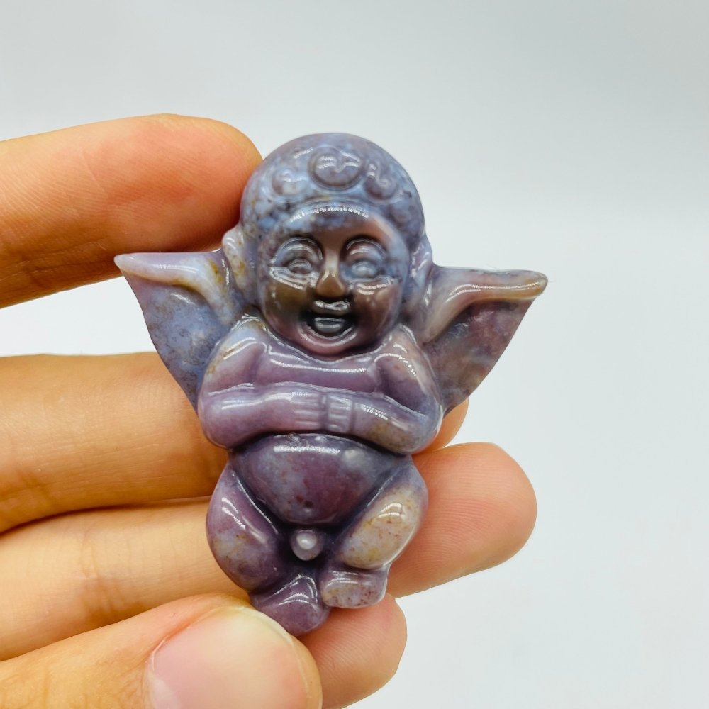 Ocean Jasper Cute Cupid Boy Angel Carving -Wholesale Crystals