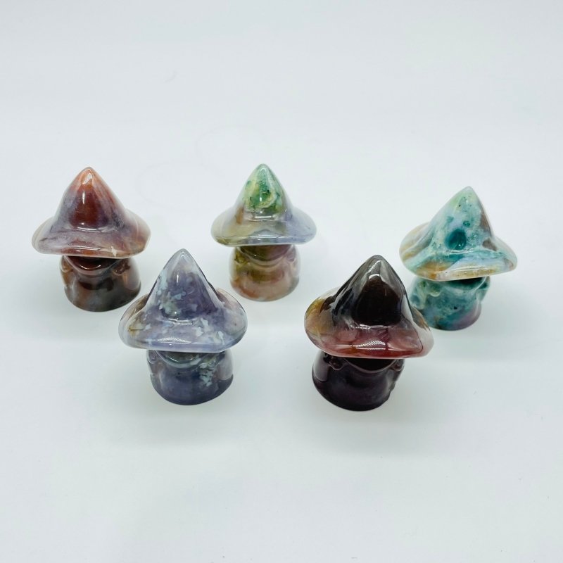 Ocean Jasper Cute Little Witch Carving Wholesale - Wholesale Crystals